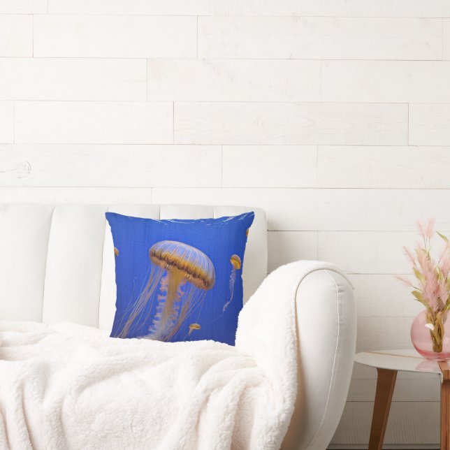 Jellyfish Oil Paint Decorative Cushion (Couch)