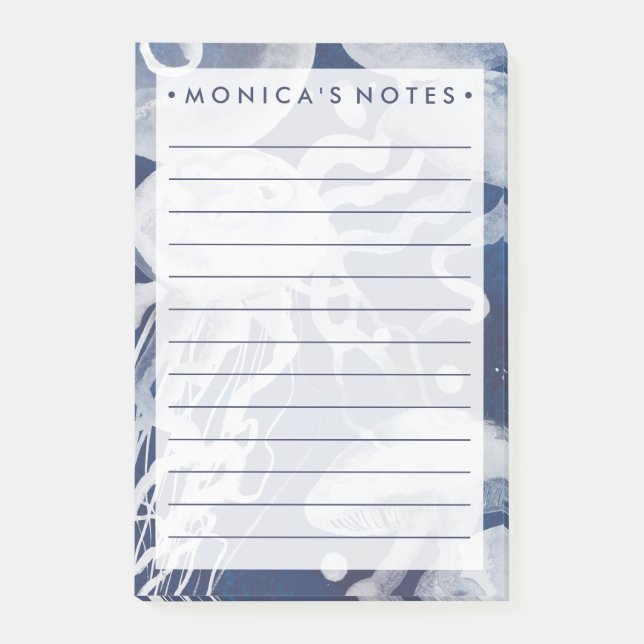 Jellyfish on Navy Background Post-it Notes (Front)