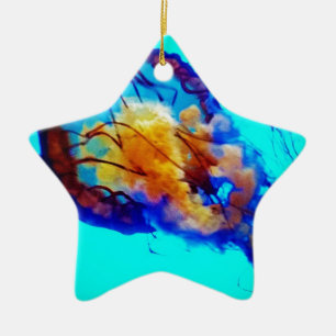 Jellyfish / Pacific Sea Nettle / Ceramic Tree Decoration