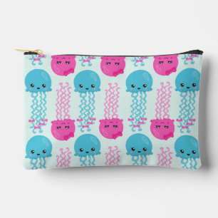 Jellyfish Pattern, Cute Jellyfish, Sea Animals Accessory Pouch
