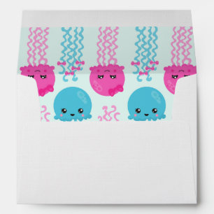 Jellyfish Pattern, Cute Jellyfish, Sea Animals Envelope