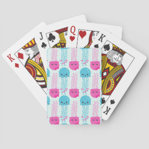 Jellyfish Pattern, Cute Jellyfish, Sea Animals Playing Cards