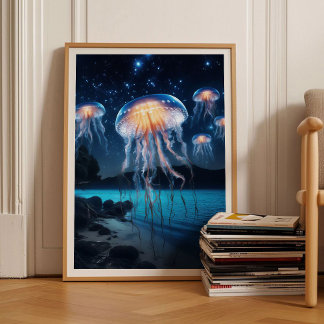 Jellyfish Print Jellyfish Poster Cottagecore Print