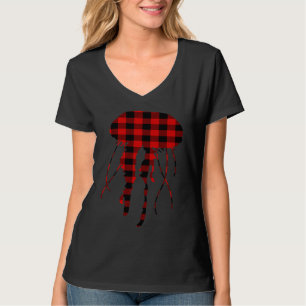 Jellyfish Red Buffalo Plaid Salp Matching Family P T-Shirt