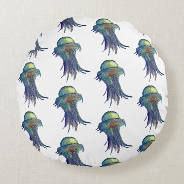 Jellyfish Round Cushion (Front)