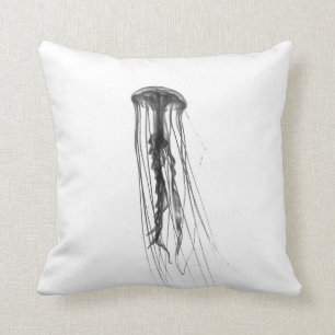 Jellyfish Silhouette Throw Pillow
