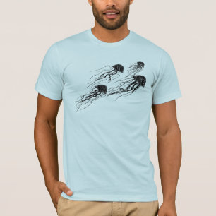 Jellyfish Silhouettes light tee shirt