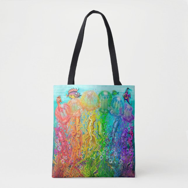Jellyfish Squids Tote Bag (Front)