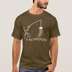 Jellyfish Stick Figure Jellyfish Fishing Jelly Fis T-Shirt