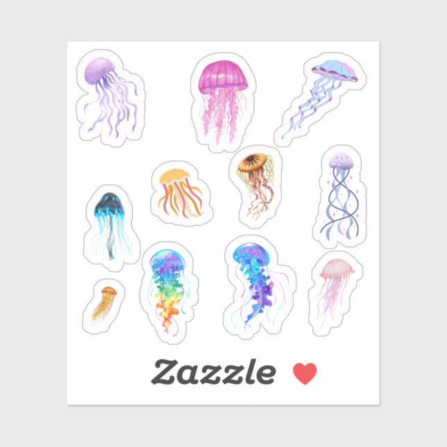 Jellyfish Stickers (Sheet)