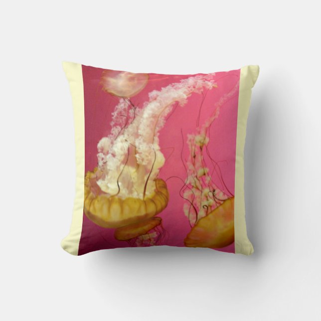 Jellyfish Throw Pillow (Front)