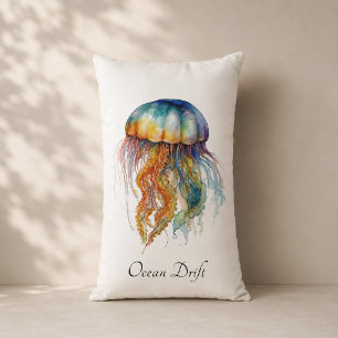 Jellyfish Tide Beach Room Accent Lumbar Cushion