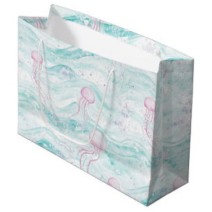 Jellyfish Underwater Adventure Pattern Large Gift Bag