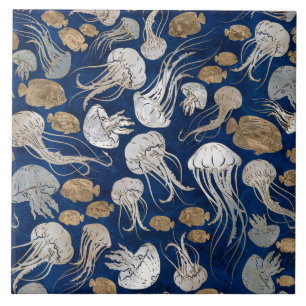 Jellyfish Underwater Pattern Tile