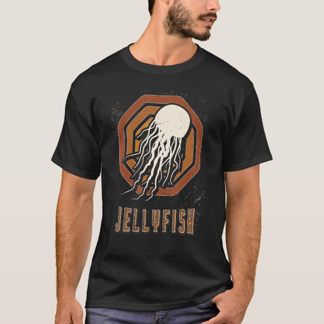 Jellyfish Vintage Retro Classic Animal Love T-Shirt (Front)