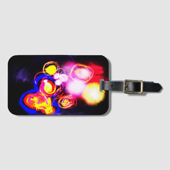 Jellyfish wave fun luggage tag (Front Horizontal)