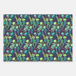Jellyfish  wrapping paper sheet