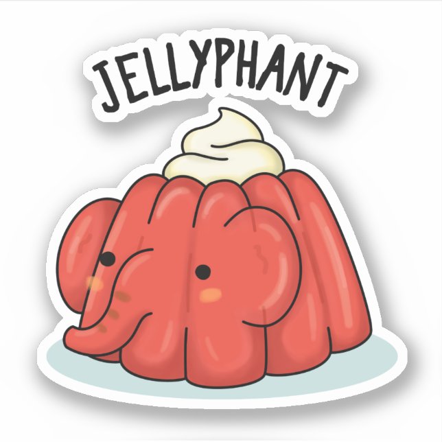 Jellyphant Funny Elephant Jelly Pun  (Front)