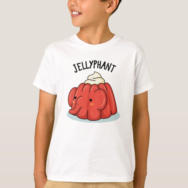 Jellyphant Funny Elephant Jelly Pun  T-Shirt (Front)