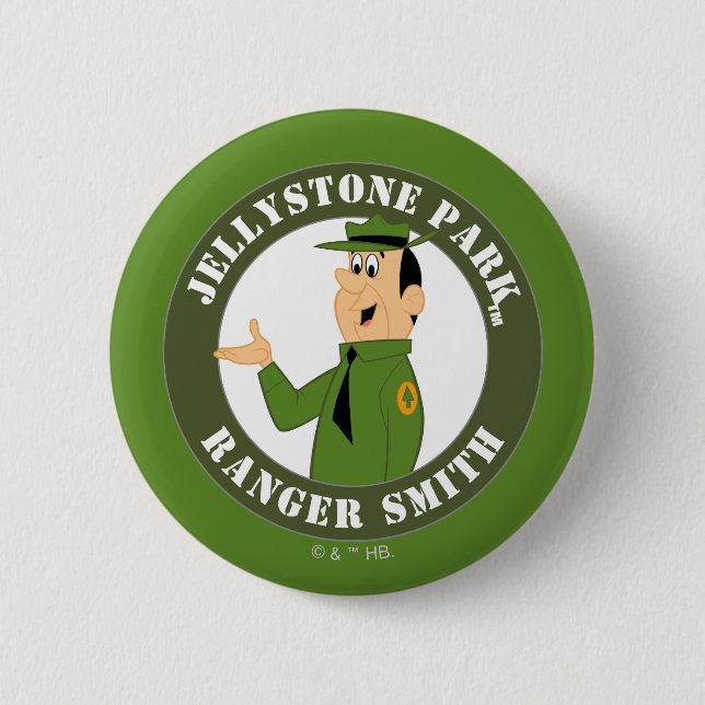 Jellystone's Ranger Smith Portrait 6 Cm Round Badge (Front)