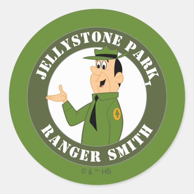 Jellystone's Ranger Smith Portrait Classic Round Sticker (Front)