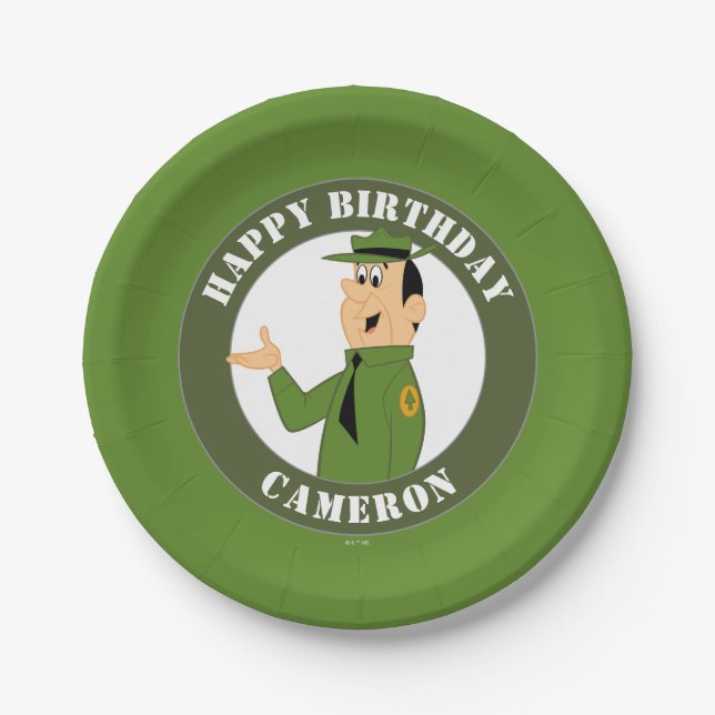 Jellystone's Ranger Smith Portrait Paper Plate (Front)