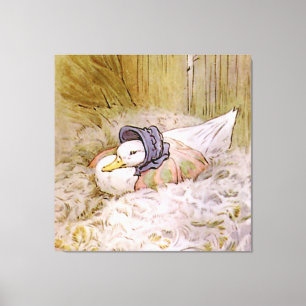 Jemima Puddle-Duck Hatching Her Eggs by Beatrix Po Canvas Print