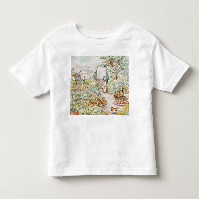 Jemima Puddle Duck in Mr Mc Gregor's Garden Toddler T-Shirt (Front)