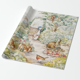 Jemima Puddle Duck in Mr Mc Gregor's Garden Wrapping Paper