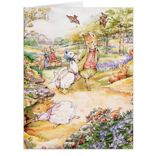 Jemima Puddle Duck taking a walk with Mr. Fox   