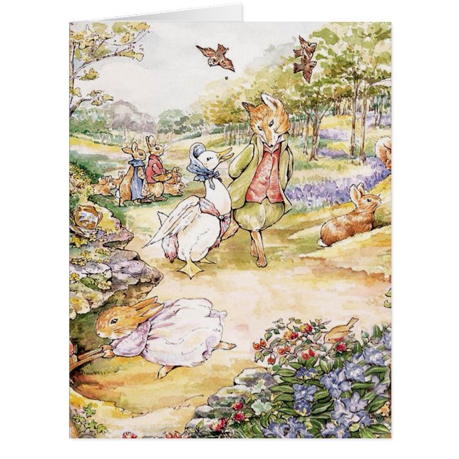 Jemima Puddle Duck taking a walk with Mr. Fox    (Front)