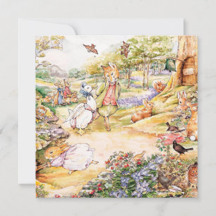 Jemima Puddle Duck taking a walk with Mr. Fox    Invitation