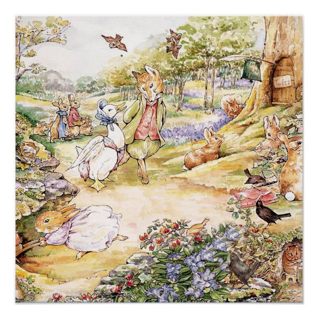 Jemima Puddle Duck taking a walk with Mr. Fox    Poster (Front)