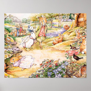Jemima Puddle Duck taking a walk with Mr. Fox    Poster