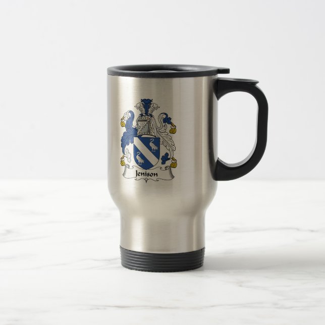 Jenison Family Crest Travel Mug (Right)