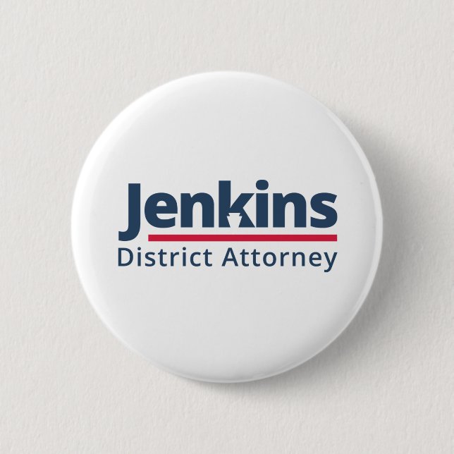Jenkins for District Attorney 6 Cm Round Badge (Front)
