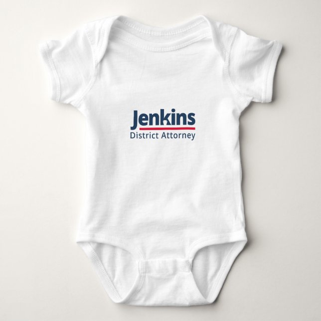 Jenkins for District Attorney Kids Romper Baby Bodysuit (Front)