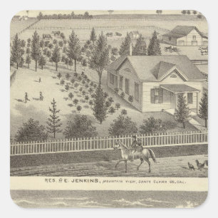 Jenkins, Snyder residences Square Sticker