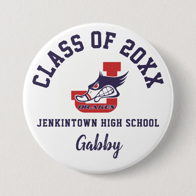 Jenkintown High School Button Logo Custom Personal (Front)