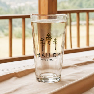 JENNA Pine Tree Camp Mountain Bachelorette Glass