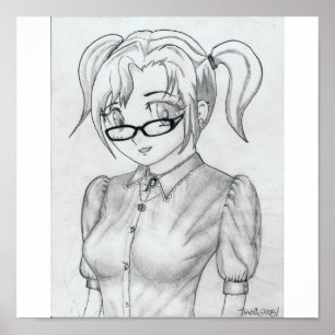 Jenna's anime sketch poster