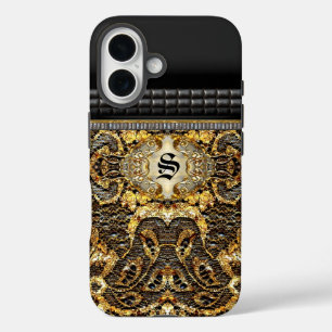 Jenner Elegant Pattern Monogram iPhone 16 Case