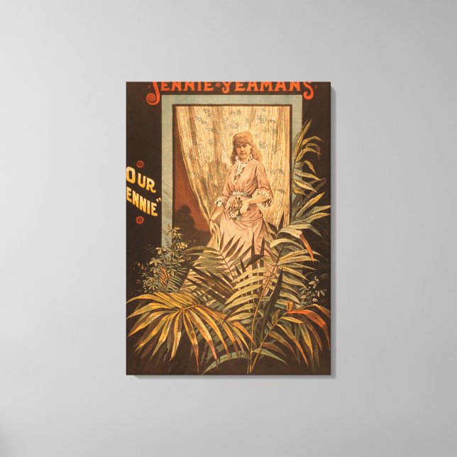 Jennie Yeamans "Our Jennie" Play Poster Canvas Print (Front)