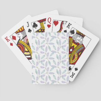 Jennifer Collection Watercolor Leaves Playing Cards