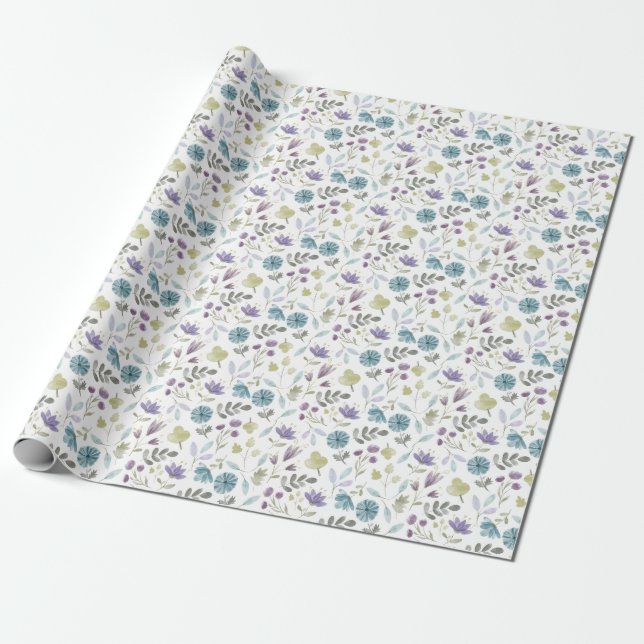 Jennifer Floral Wrapping Paper (Unrolled)