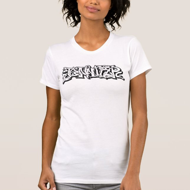 Jennifer Graffiti Name T Shirt (Front)