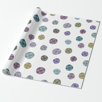 Jennifer Large Watercolor Dots blue green purple Wrapping Paper