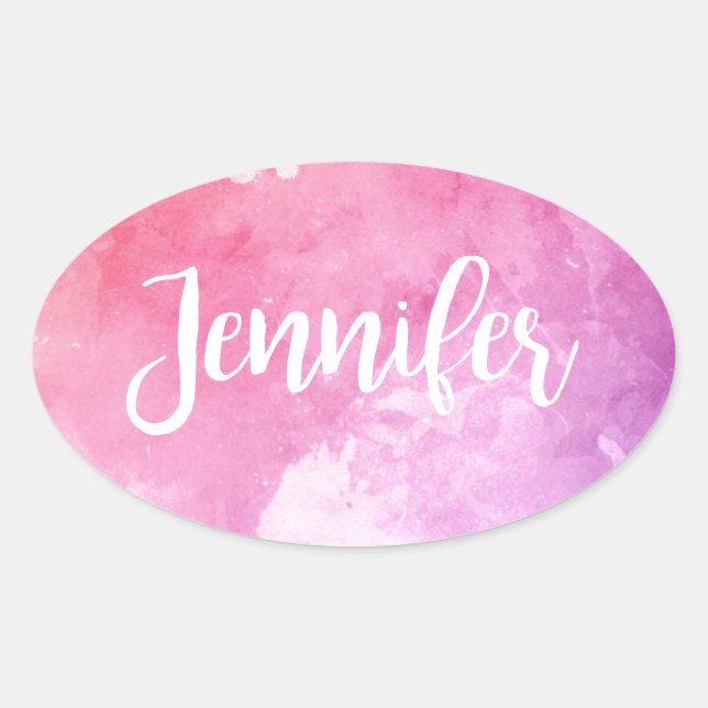 Jennifer Name Oval Sticker (Front)