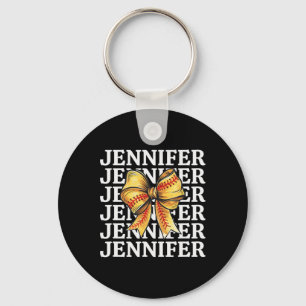 Jennifer Personalized Coquette Softll Bow Trendy  Key Ring