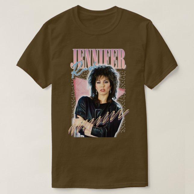 Jennifer Rush 80s Retro Fan Art Design T-Shirt (Design Front)